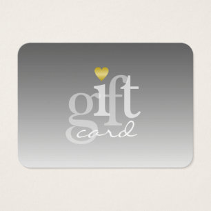 Moderno negrita Ombre Gris Ombre Oro Gift Corazón