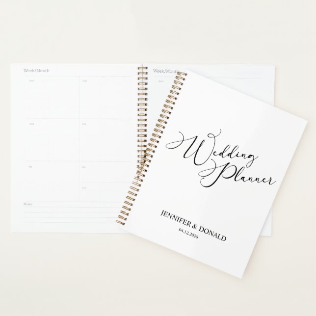 Moderno negro simple Añadir un planificador de cas (Demostración)