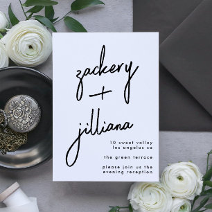 Moderno nombre Personalizado estilo Boda Recepción