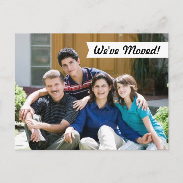 ¡Moderno, nos hemos mudado! Nueva postal de fotogr (Anverso)