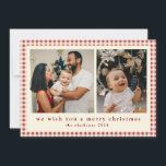 Moderno paisaje verde foto Feliz Navidad<br><div class="desc">Celebra la alegría de la temporada con nuestra moderna carta de Navidad de Plaid Greenery Photo Merry Christmas. Esta encantadora tarjeta cuenta con una encantadora foto familiar rodeada de un elegante entorno verde y un diseño elegante y elegante, que capta perfectamente el espíritu de unión. El mensaje festivo, "Te deseamos...</div>