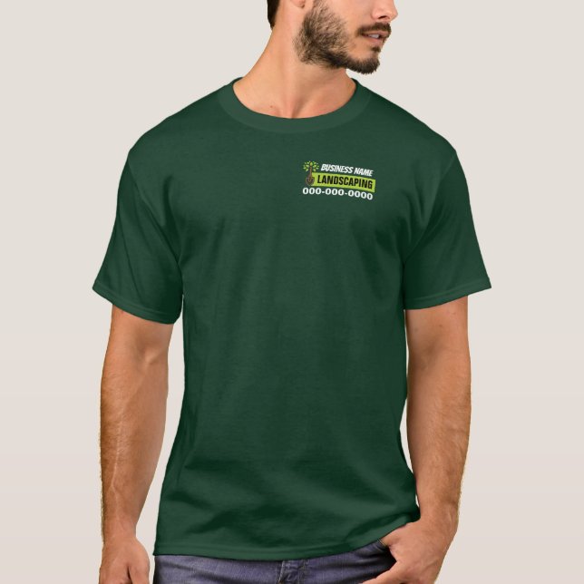 Moderno paisajismo Camiseta de colores oscuros (Anverso)