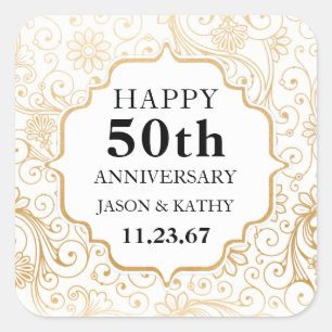 Moderno partido Gold Swirl favorece al pegatina