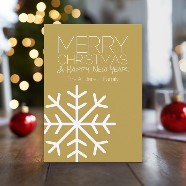Moderno pastel de nieve de Navidad para Feliz Navi (Modern, minimal Christmas Card - No Photo)