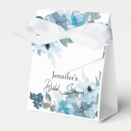 Moderno Pastel Rosas Azules Caja de Favor de Boda 