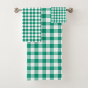Moderno patrón de Gingham marcado por verde esmera