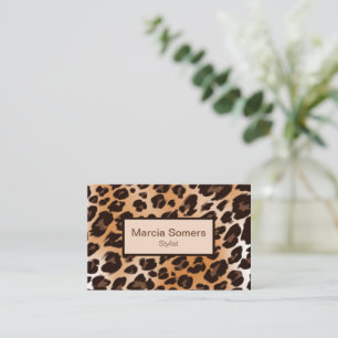 Moderno patrón Leopard Elegante tarjeta de visita