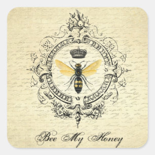 Moderno pegatina de abejas de la reina francesa vi