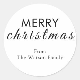 Moderno Pegatina de Ronda de Guión de Navidad de F