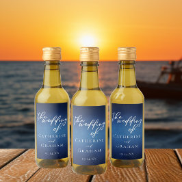 Moderno Personalizable Boda de Noche Azul Mini