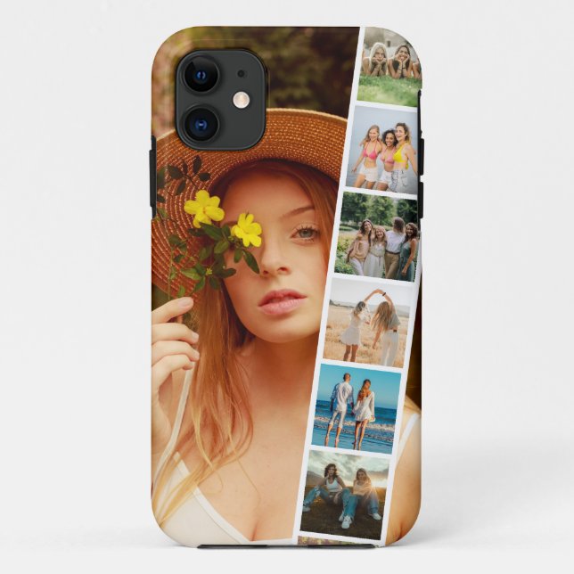 Moderno Personalizado Insta Collage de fotos Funda (Reverso)