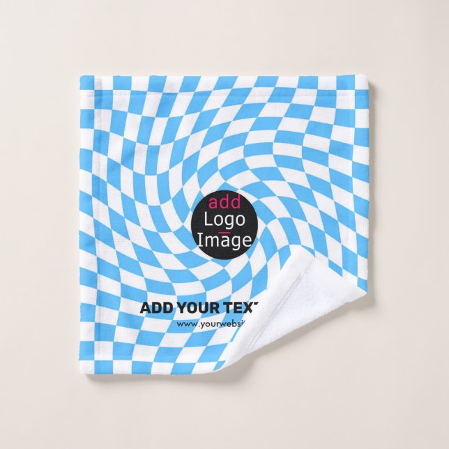 Moderno Personalizado profesional de marca Checker (Toallita)