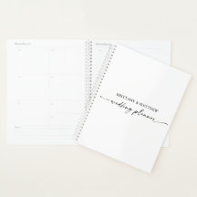 Moderno planificador de casamiento con tinta de ca