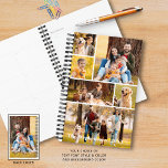 Moderno planificador personalizado de Collage de f<br><div class="desc">Crea tu propio planificador personalizado utilizando esta plantilla de collage de fotos fácil de cargar con 6 fotos en la parte delantera con tu texto personalizado (mostrado con nombre y año) en tu elección de estilo de fuente y color y una foto de tamaño completo en la parte posterior. Elija...</div>