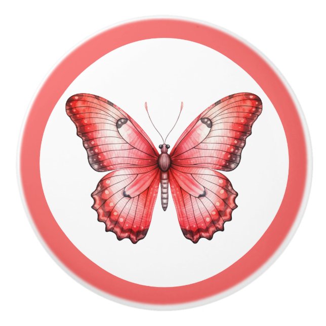 Moderno pomo de Chica de mariposa roja (Anverso)