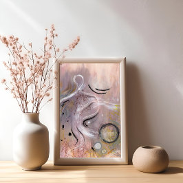 Moderno Poster de arte abstracto violeta púrpura