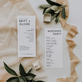 Moderno Programa De Boda Simple Orden De Eventos