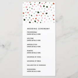 Moderno Programa de Ceremonia de Bodas del Patrón 