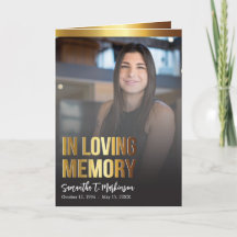 Moderno programa de funerales de oro y negro audaz