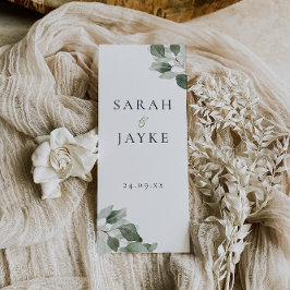 Moderno programa mínimo de ceremonia de Boda de ho