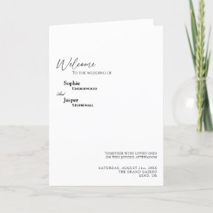 Moderno programa plegado Boda clásico