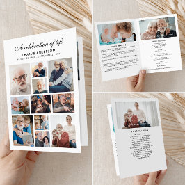 Moderno programa plegado de 14 fotos conmemorativo