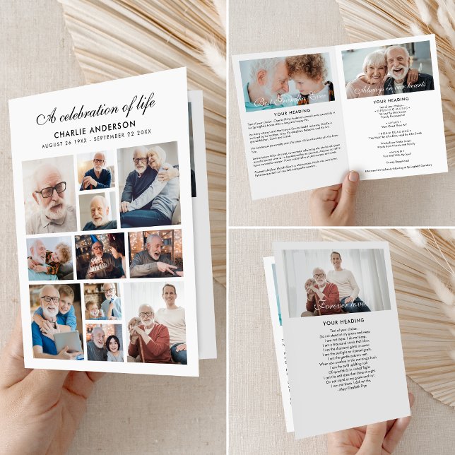 Moderno programa plegado de 14 fotos conmemorativo (Subido por el creador)