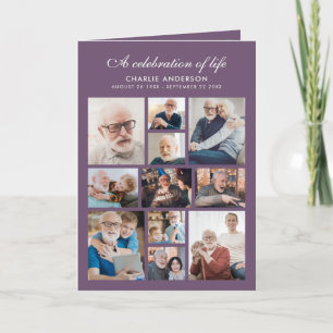 Moderno programa plegado de 14 fotos conmemorativo