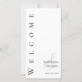 Moderno programa simple de casamiento blanco y neg