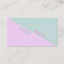Moderno Punchy Pastel Duotone - Tarjeta de visita