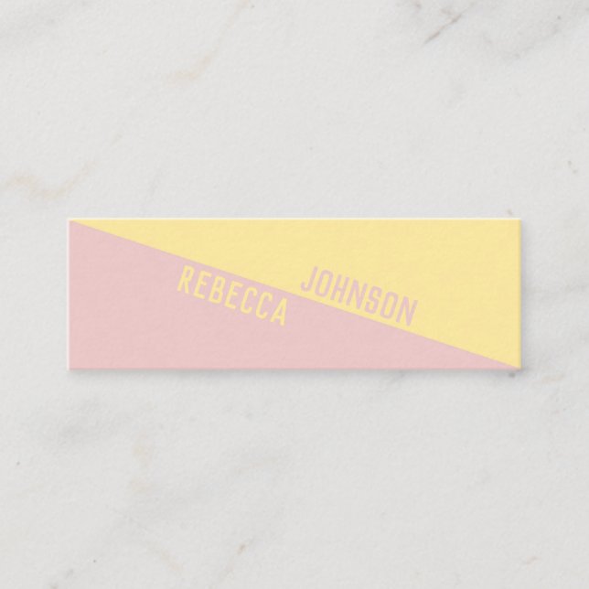 Moderno Punchy Pastel Duotone - Tarjeta de visita (Anverso)