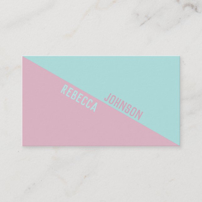 Moderno Punchy Pastel Duotone - Tarjeta de visita (Anverso)