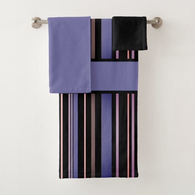 Moderno púrpura y negro con rayas verticales  (In situ)