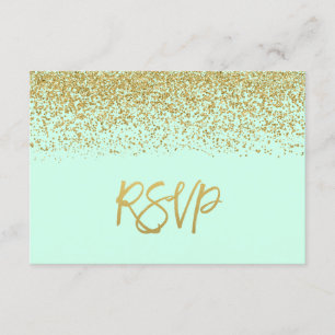Moderno Purpurina de Mint Faux Gold RSVP