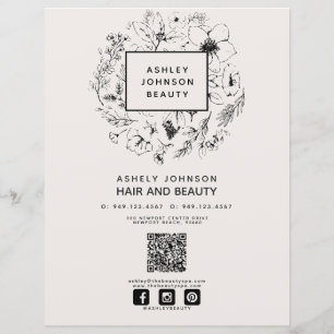 Moderno QR Code Rubor Black 3 Services Spa Menú