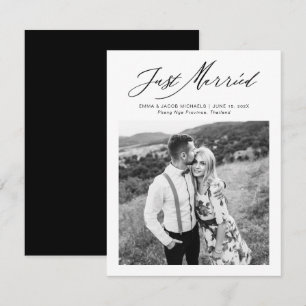 Moderno Recién Casados Caligrafía Boda Elopement
