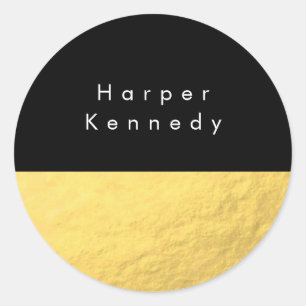 Moderno Relieve metalizado dorado de Faux Pegatina