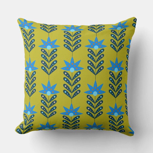 Moderno Resumen Diseño de almohada floral (Anverso)