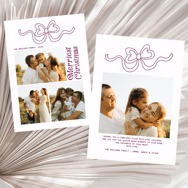 Moderno retro Bow Feliz Navidad Festividad (Subido por el creador)