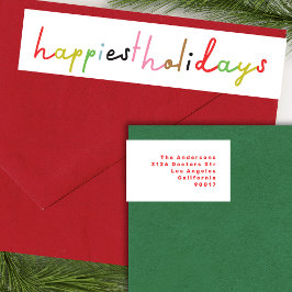 moderno retro colorido Feliz Navidad