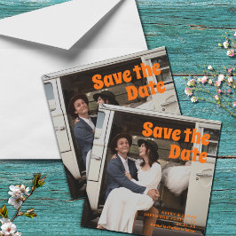 Moderno retro vintage negrita tipografía Boda de f