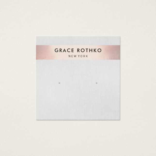 Moderno Rosa de raya de oro Studs Earl Display (Anverso)