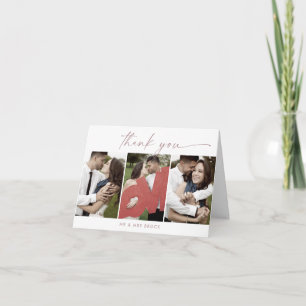 Moderno Rosa Gold 3 plantilla de fotos dobladas gr