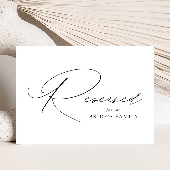 Moderno Rótulo reservado de Boda de escritura negr (Subido por el creador)