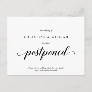 Moderno Rústico, Invitación de Boda Pospuesta