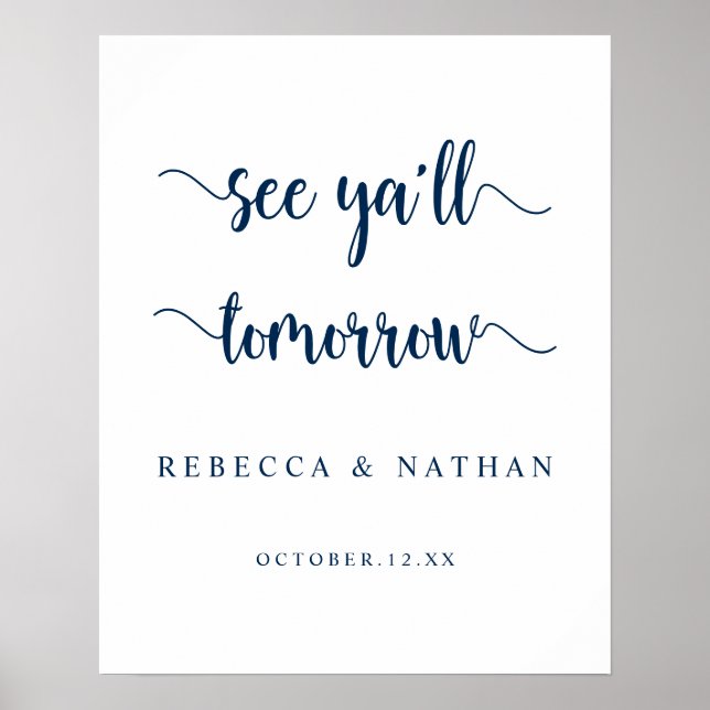 Moderno Rústico, Nos vemos a todos mañana Póster (Frente)