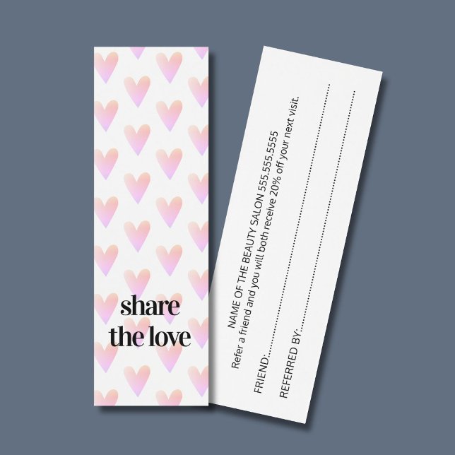 Moderno salón de belleza Guay Light Pink Hearts (Subido por el creador)