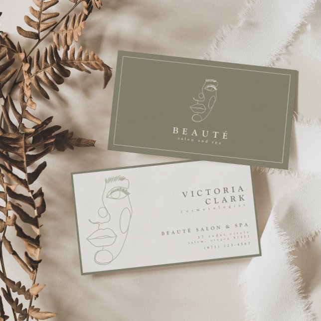 Moderno Salón de Olive Minimalista para tarjetas d (Subido por el creador)