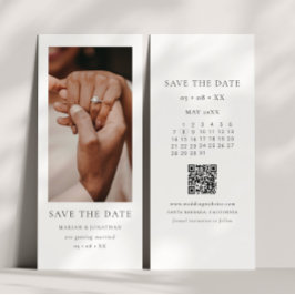 Moderno Save the Date de boda con cabina de fotos