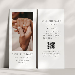 Moderno Save the Date de boda con cabina de fotos